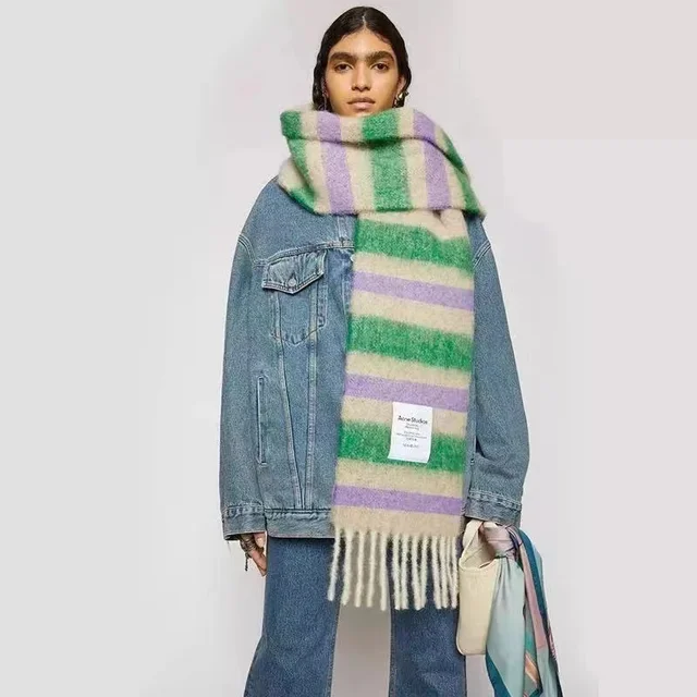 NEW 2021 AC winter scarves for women shawls warm wraps lady pashmina pure blanket cashmere scarf neck headband hijabs stole A-4 7