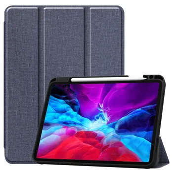

For iPad Pro 11 12.9 inch Case 2020 Pencil Holder Wake Sleep Tablet Flip TPU Cover for Ipad Pro 12 9 Case Cover 4th Gen 2020