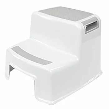 

Dual Height 2 Step Stool for Kids Toddler's Stool for Potty Training and Use in the Bathroom or Kitchen Wide Two-Step Design for