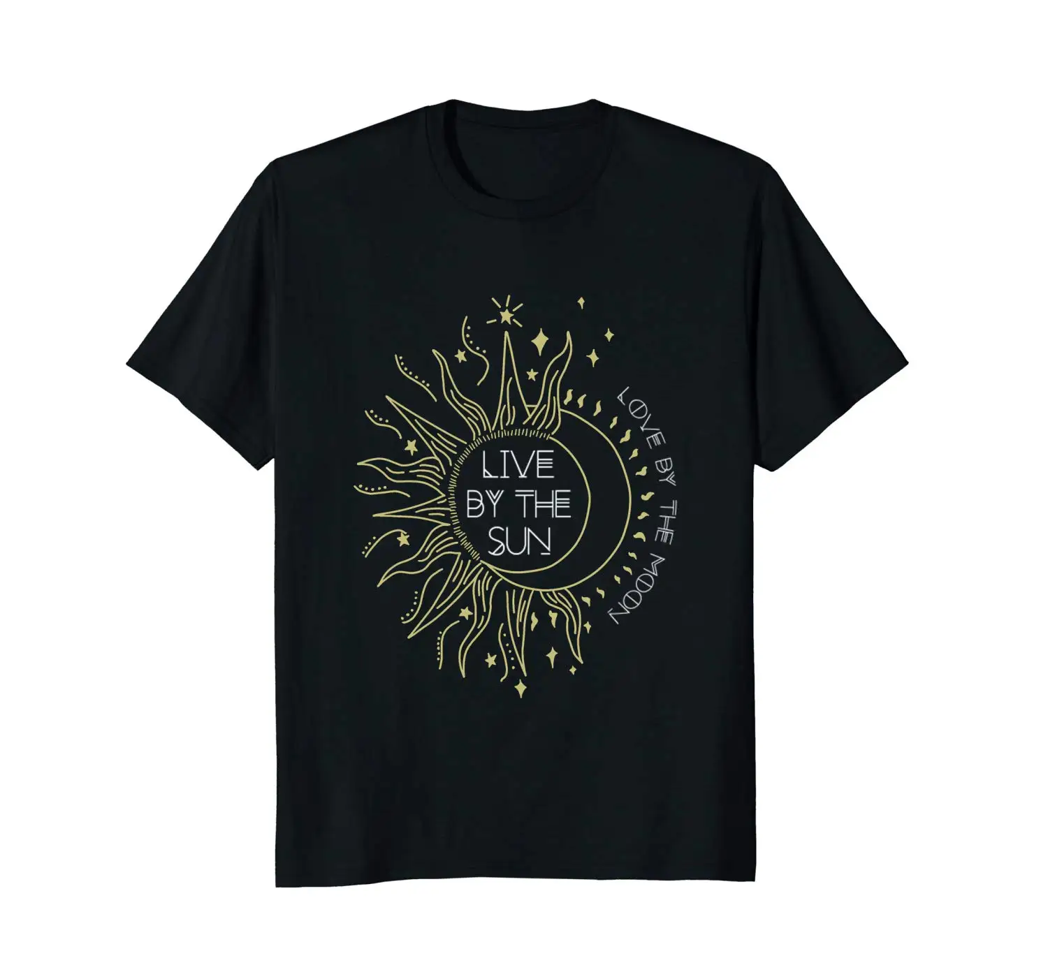 

2019 Fashion Men T Shirt Live by the Sun Love by the Moon Summer Fashion Street 100% Cotton