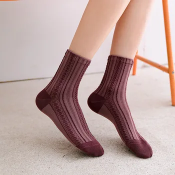 

Fashion Women Socks 2020 New Spring Color Women Fashion Color Thin Long National Socks Women Breathable Trendy Sock Korea Style