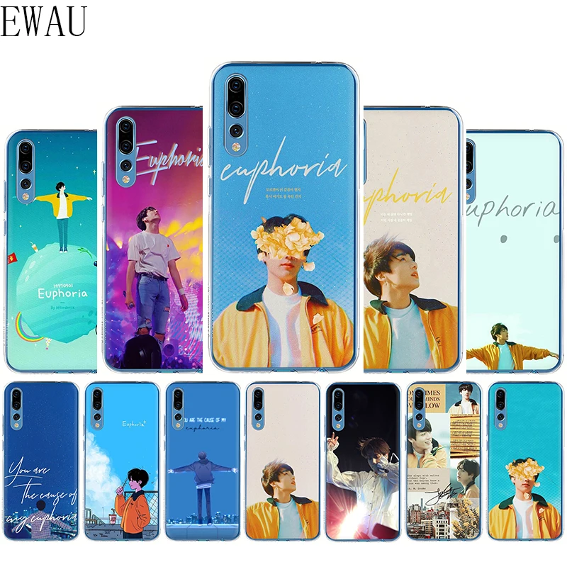 

EWAU Euphoria Jungkook Bangtan Boys Silicone Mattle phone case for Huawei Honor 6A 7A 7C 7X 8C 8X 8 9 Note 10Lite view 20 9X pro