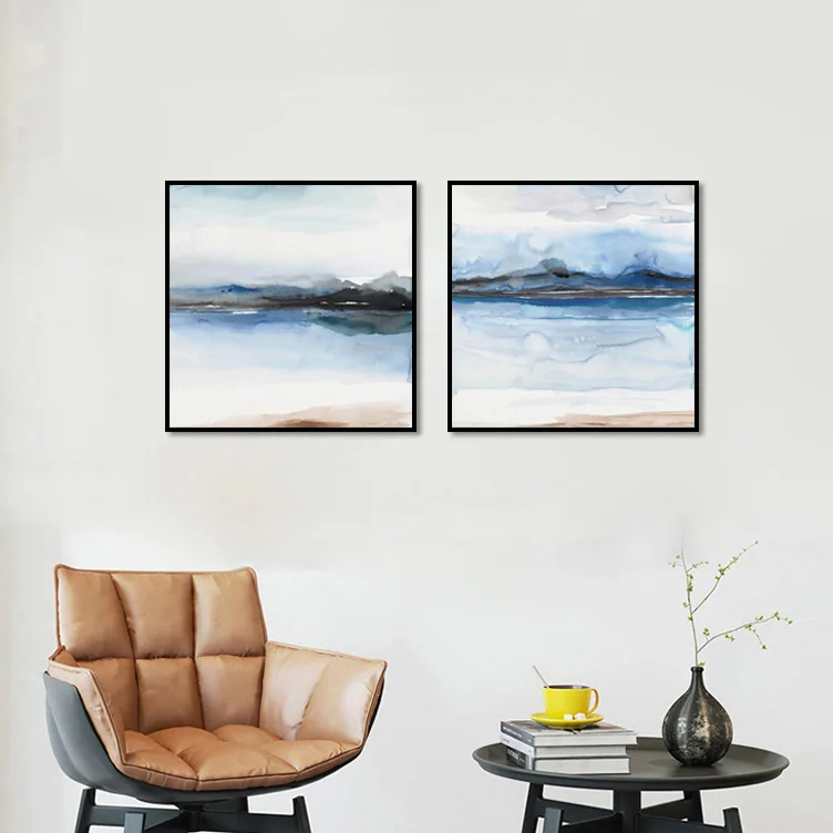 

New Chinese Style Ink Landscape Living Room Triple Framed Decorative Painting Bedroom Restaurant Artistic Conception Abstract In
