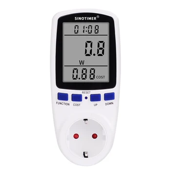 

EU Plug Socket Digital Wattmeter Meter Power Consumption Watt Energy Meter KWh AC 230V Electricity Analyzers Monitors