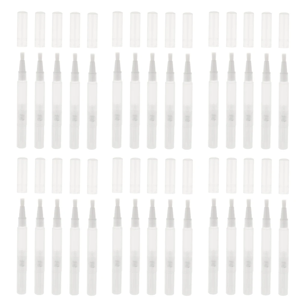 30X3Ml พลาสติกใส Lip Twist ปากกา Cuticle Oil เซรั่มเครื่องสำอางค์ขวด