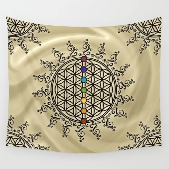 Настенный гобелен &quotцветок жизни&quot декор для спальни украшение дома настенный