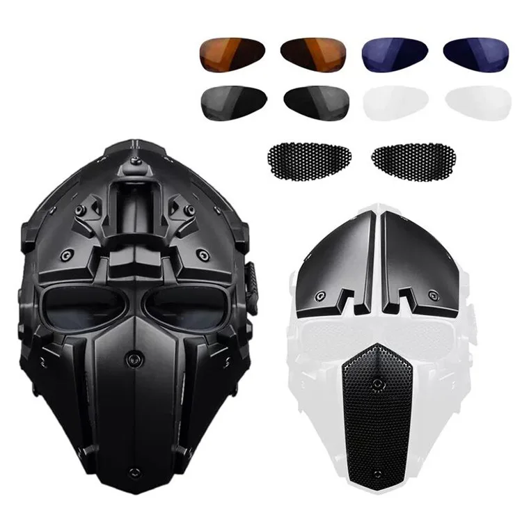 

Is suing riding tactical helmet Baotou helmet mask integrated protection, CS field equipment