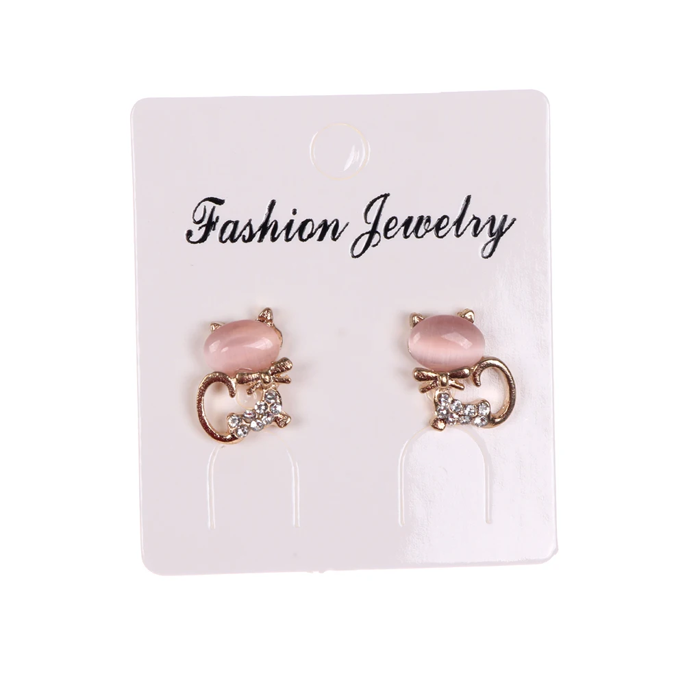 Серьги розового золота с розовым опалом висячие серьги фианитом кварцевый кросс
