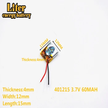 

Liter energy battery 3.7V polymer lithium battery 401215 60mah MP3 MP4 60MAH Bluetooth headset small toy sound