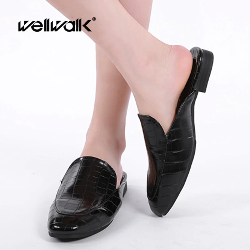 mule slippers with heel