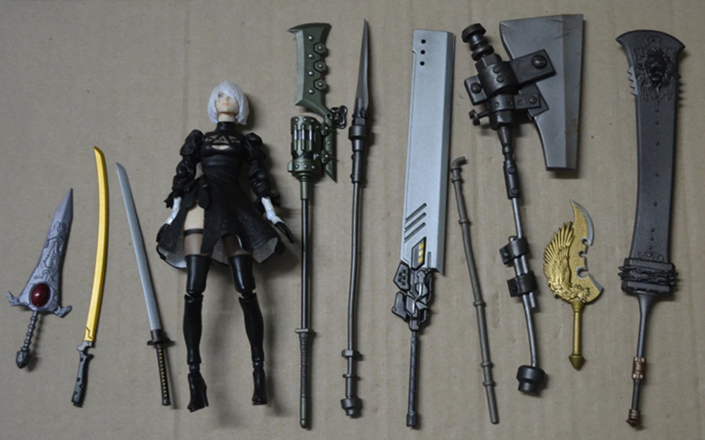 PS4 Меч Модель игрушки коллекция подарок VSTOYS 1/12 NieR: Automata broadsword нож сумка для оружия 6 ''фигурка сцены аксессуары