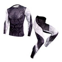Мужской спортивный костюм из двух предметов, спортивный костюм, компрессионная одежда для спортзала, фитнеса, бега, бега, спортивная одежда, упражнения, тренировки, колготки