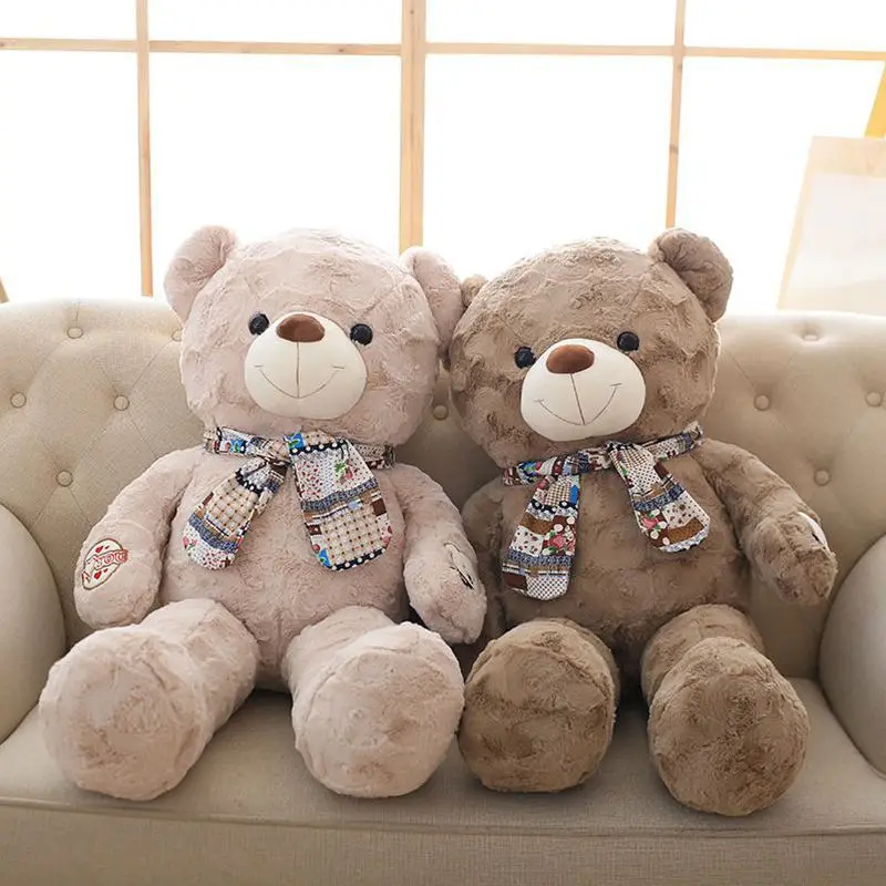 

Hot Selling New Style Bear with Scarf Creative Plush Toy Doll-Processing Customizable Logo Recruit Agents