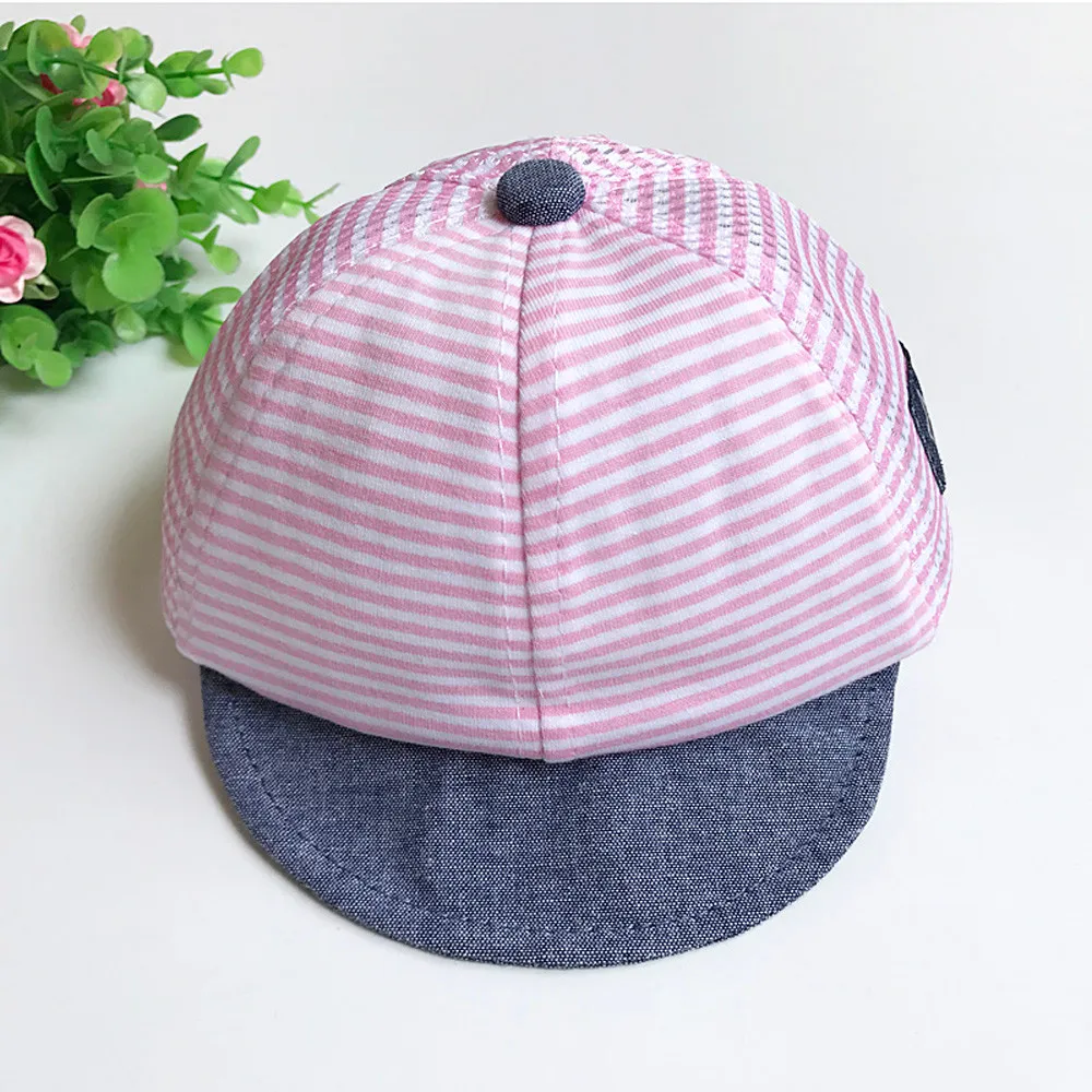 Spring Summer Baby baseball cap Baby Hat Cute Casual Striped Soft Eaves Kids Baby Boy Girl Beret Caps Girls Sun Hats