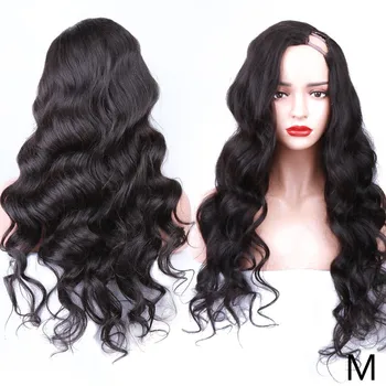 

U Part Wig Wig Remy Body Wave Human Hair Wigs For Black Women Lemoda Peruvian Hair Can be Dyed and permed Free Ship