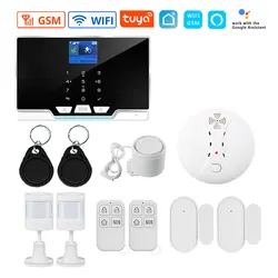 Tuya WIFI GSM Wireless Alarm Security System With Door Sensor Infrared Detector Smart Home Safety Alarm Kit Work With Alexa