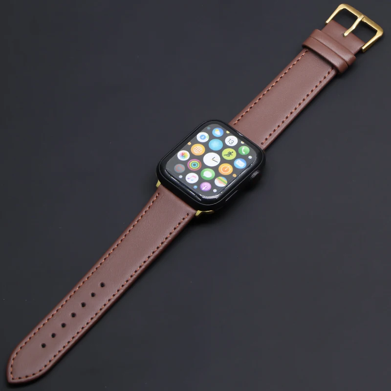 Новейшая кожаная Петля подходит для Apple-Watch Band series 1 2 3 4 5 подходит для iWatch-ремешок 42 мм 38 мм 40 мм 44 мм linkseries 5