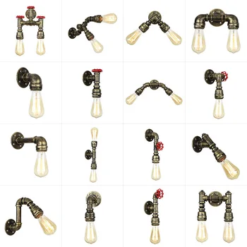 

Contracted personality village loft bedroom the head of a bed decoration cafe shop conduit wall lamp