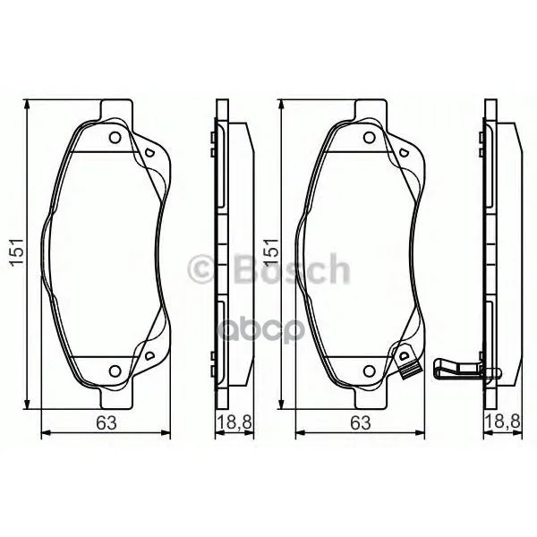 Колодки Тормозные Дисковые 0986495083 Bosch арт. 0986495083
