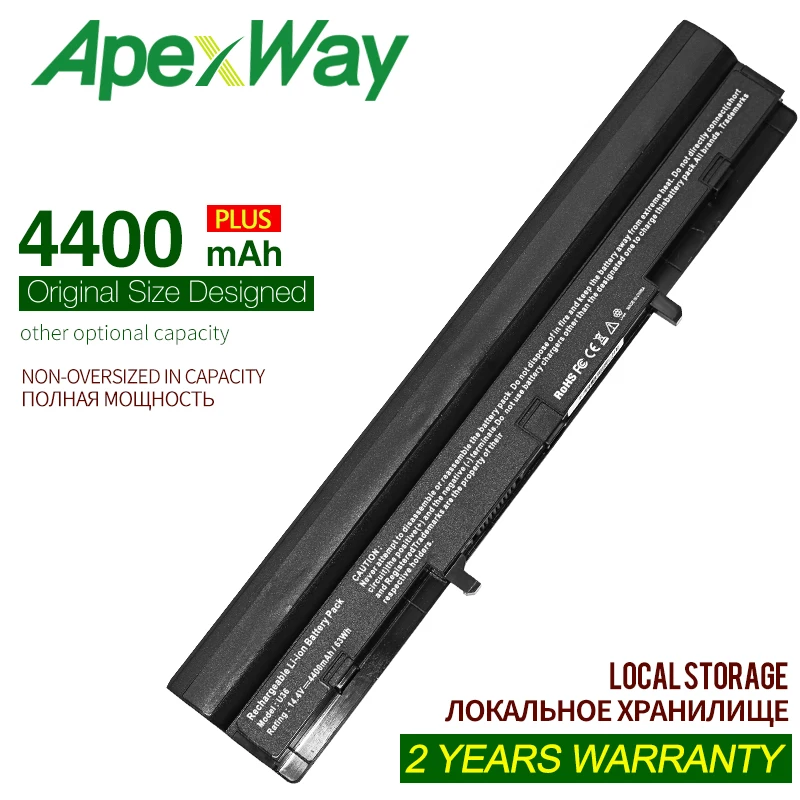 ApexWay 8 ячеек 4400 мАч 14 4 v Аккумулятор для ноутбука Asus 4INR18/65 4INR18/65-2 A41-U36 A42-U36 U36S U36SD U36 U36J