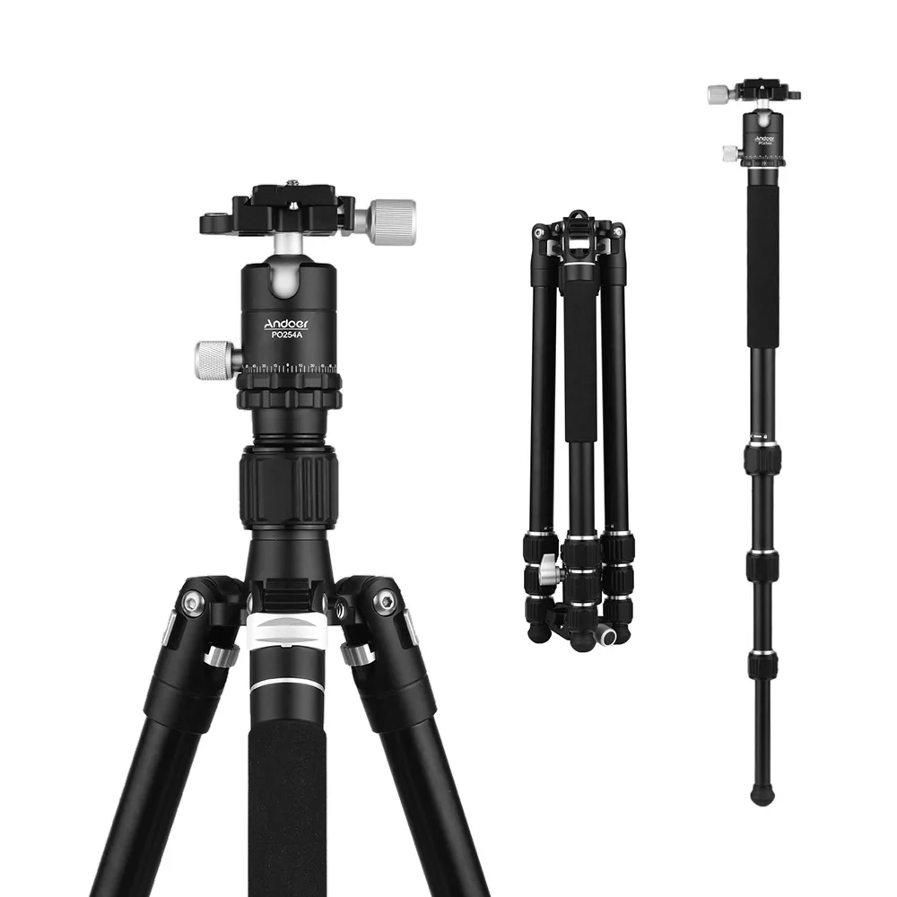 Andoer портативный 60 дюймовый штатив для камеры монопод 360 градусов шаровая Головка с сумкой для переноски для Canon Nikon sony DSLR камеры s видеокамеры
