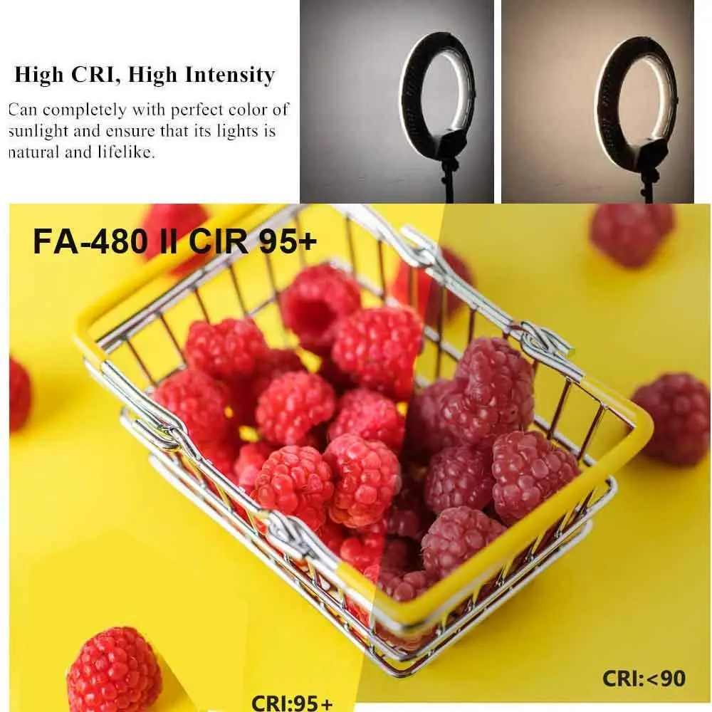 Yidoblo FA-480 BLUETOOTH приложение управление кольцевой светильник светодиодный камера фотостудия кольцо Лампа Фотография сенсорный экран кольцо лампа 2800 K-9900 K