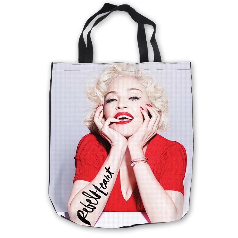 

Custom Canvas madonna Tote Shoulder Shopping Bag Casual Beach HandBag Daily Use Foldable Canvas #180713-1-49