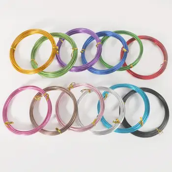 

5m 12 gauge(2mm) Aluminum Wire Soft Metal Floristry Beading Thread Cord String for DIY Necklace Craft Bracelet Jewelry Making