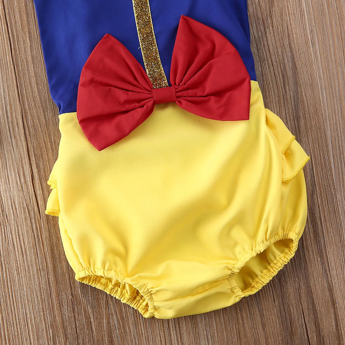 baby bodysuit dress Snow White Baby Girl 0-24M Bow Clothes Romper Tops Fancy Dress Shorts Party Outfits Baby Bodysuits medium