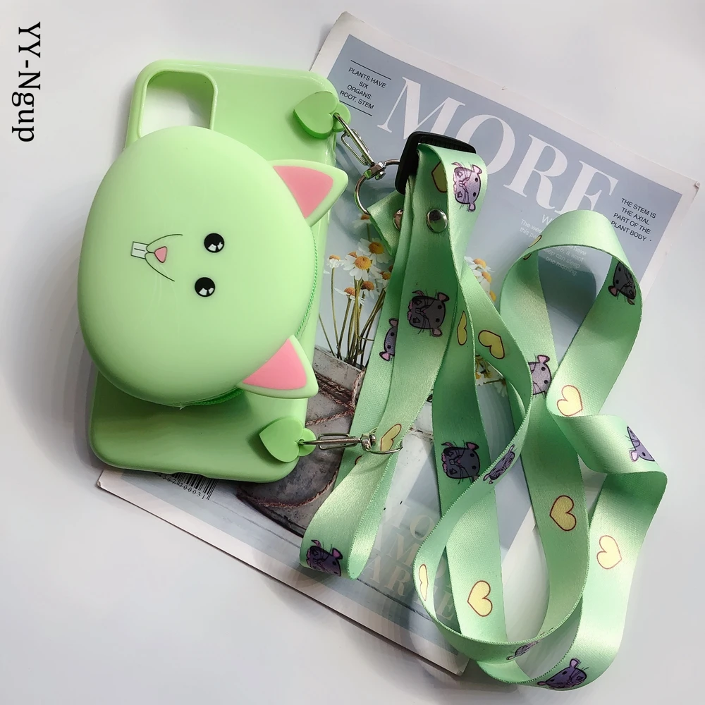 Чехол-кошелек для Redmi 6a, 7a, 8a, чехол для Xiaomi Redmi 8, чехол Kawaii, 3D, сделай сам, силиконовый чехол для Xiaomi Redmi 6, 7, 8, 6A, чехол с ремешком - Цвет: A