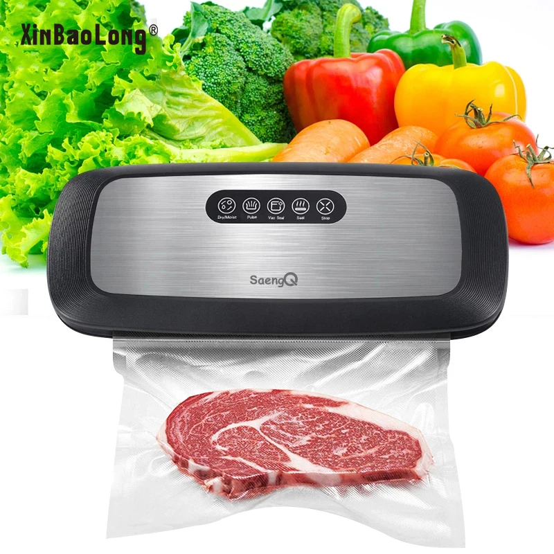 XinBaoLong-sellador del vacío de la comida del hogar, máquina automática de envasado de alimentos, 220V/110V, incluye 10 Uds. Gratis