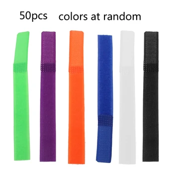 

50Pcs Nylon Reusable Releasable Cable Ties Wrap Strap Wire Hoop Zip Tie Fastener