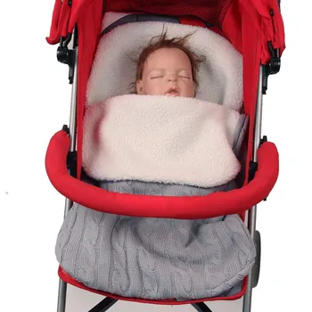 

Newborn Baby Soft Swaddling Stroller Wrap Winter Warm Sleeping Bags Infant Knit Swaddle Wrap Toddler Blanket Sleeping Bags