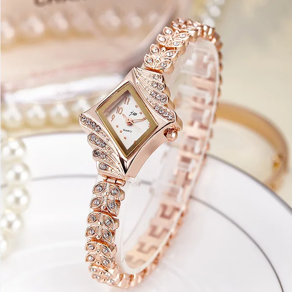 

New Fashion Famous Relogio Feminino Ladies Rose Gold Stainless Steel Bracelet Watch Women Diamond Quartz Watches Zegarek Damski