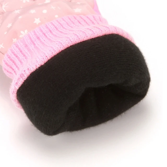 1 Pair Baby Girls Winter Thicken Warm Gloves Windproof Children Skiing Cycling Gloves for Kids Outdoor Sports Mittens 4