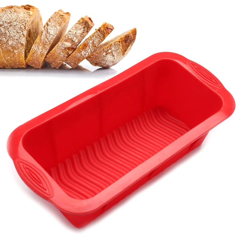 Silicone Bread Loaf Pan Set of 2 Baking Mold Non-Stick Reusable Homemade Cakes 