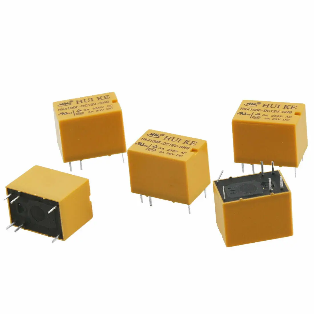 

5 x HK4100F-12VDC-SHG DC 12V Катушка SPDT 6 Pin PCB реле общего назначения Мощность реле