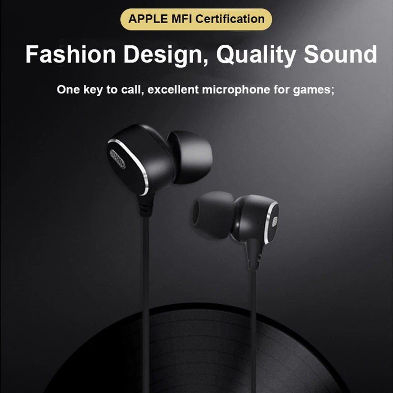 Wired MFI Lighting Earphone In ear Ear phone Digital Headset for iPhone 7 7P 8 8P Plus iPhone X Wired Stereo sound