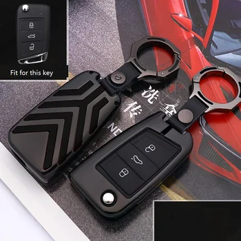 

Zinc alloy Key Case Key Bag Key Cover For Volkswag Golf7 mk7 Skoda Octavia A7 New Polo Silicone Key Portect Case Car Accessories