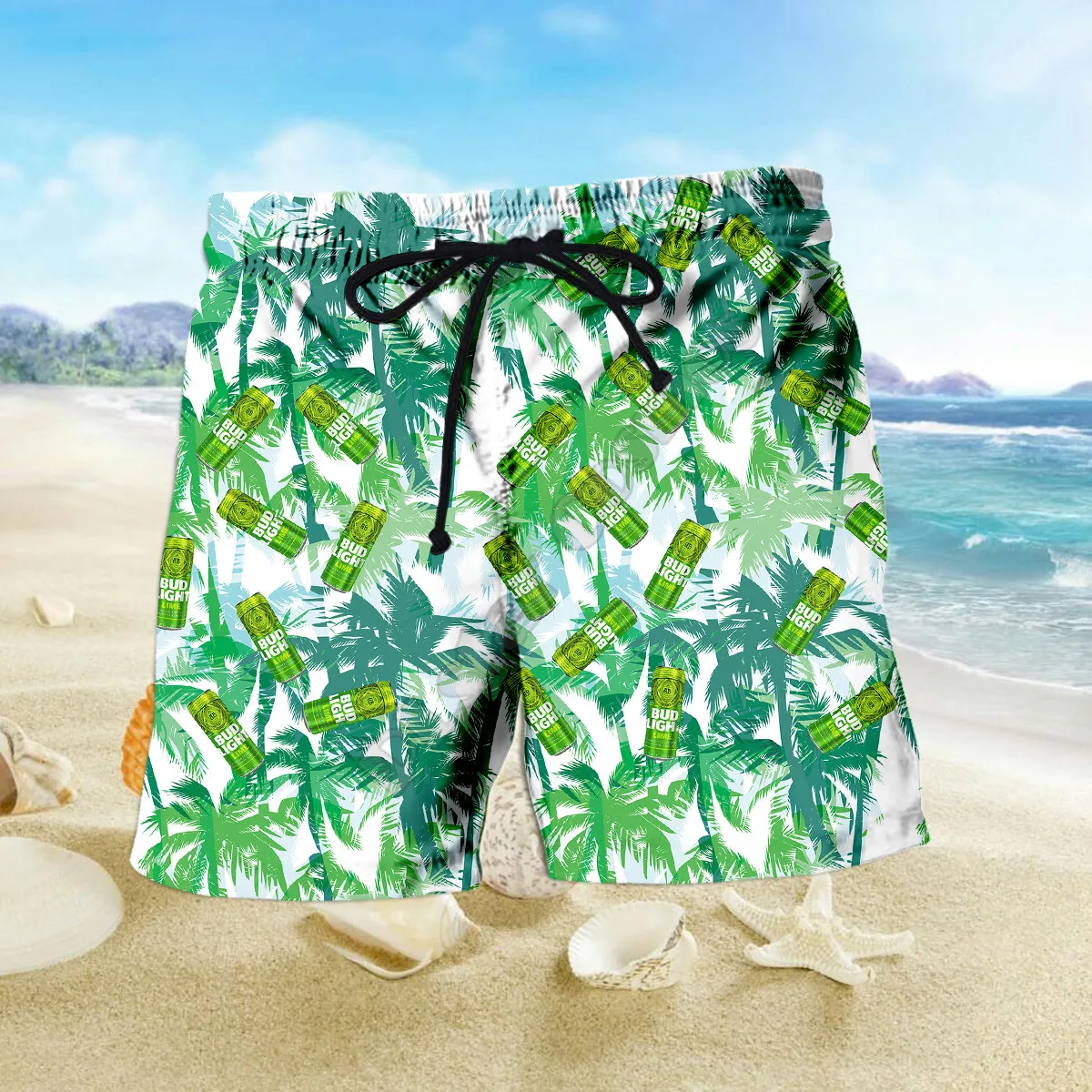 Couple Matching Flower Drink Bottle Shorts 3d Shorts women for men Elastic Waist Shorts Summer Couple Beach Shorts 06