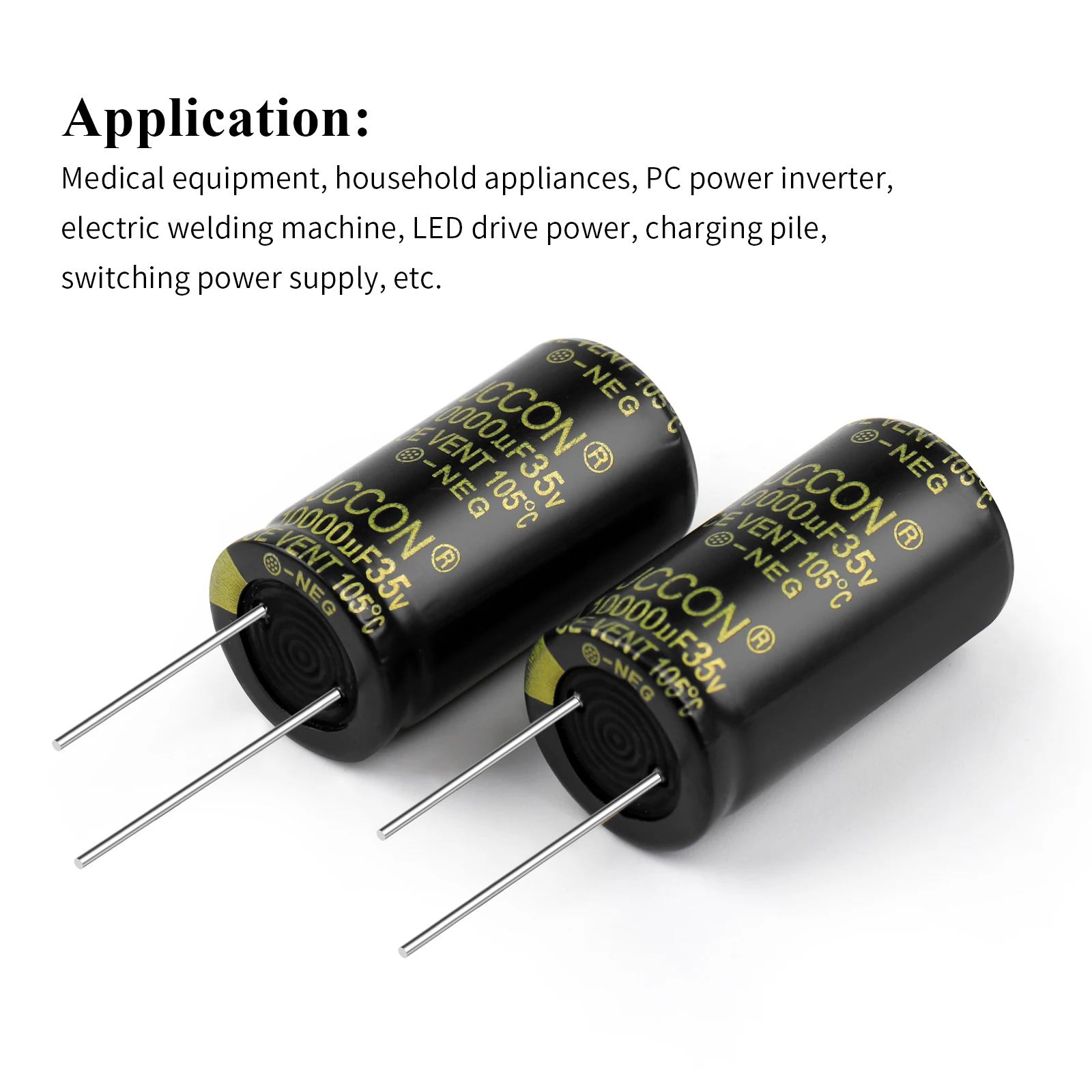 JCCON Aluminum Electronic Capacitor 2Pcs 25/35/50/63/100/160/200/250/450V High Frequency Low ESR Capacitors Capacitance aluminum capacitor aluminum electrolytic capacitor