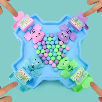 

2020 Creative Desktop Interactive Game Funny Hungry Frogs Educational Toy Beads Feeding Toy Kid Gift Puzzle Parent-Child Game