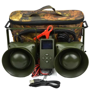 

300 Sounds 2x60W External Loud Speaker with Timer On/Off Electronics Mp3 Hunting Bird Caller Turkey Hunting Decoys Green Color