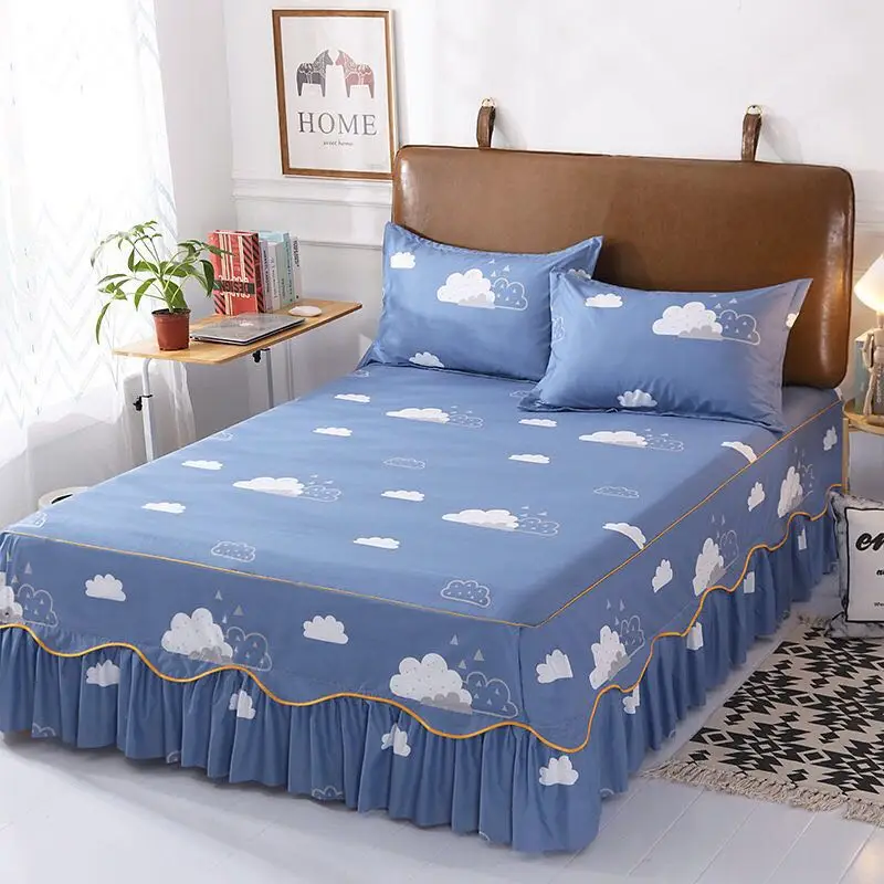 1PCS Lace Bed Sheet 2020 New Flower Printed Fitted Sheet Cover Home Graceful Bedspread Bed Linens Bedroom Decor Mattress 1PCS Lace Bed Sheet 2020 New Flower Printed Fitted Sheet Cover Home Graceful Bedspread Bed Linens Bedroom Decor Mattress