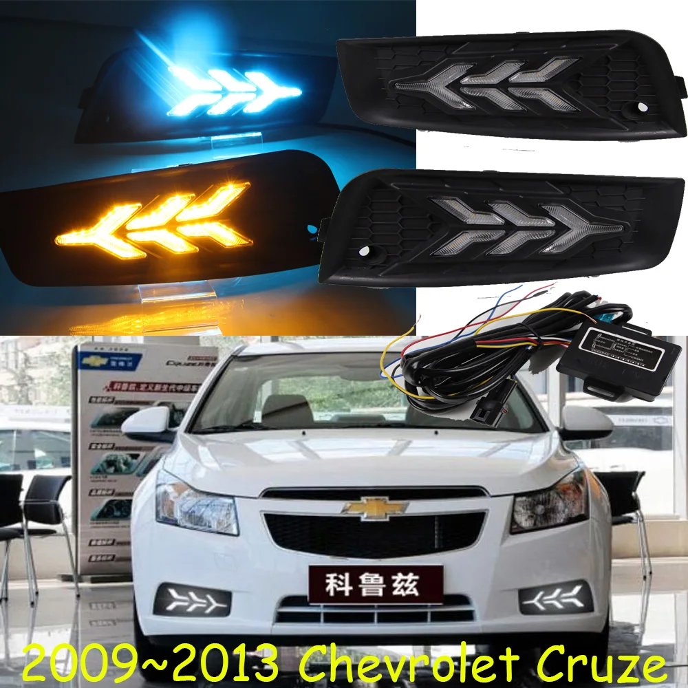 2009 2010 2011 2012 2013 год для Chevrolet Cruze дневной свет Автомобильные аксессуары светодиодный DRL фары для Cruze противотуманные фары