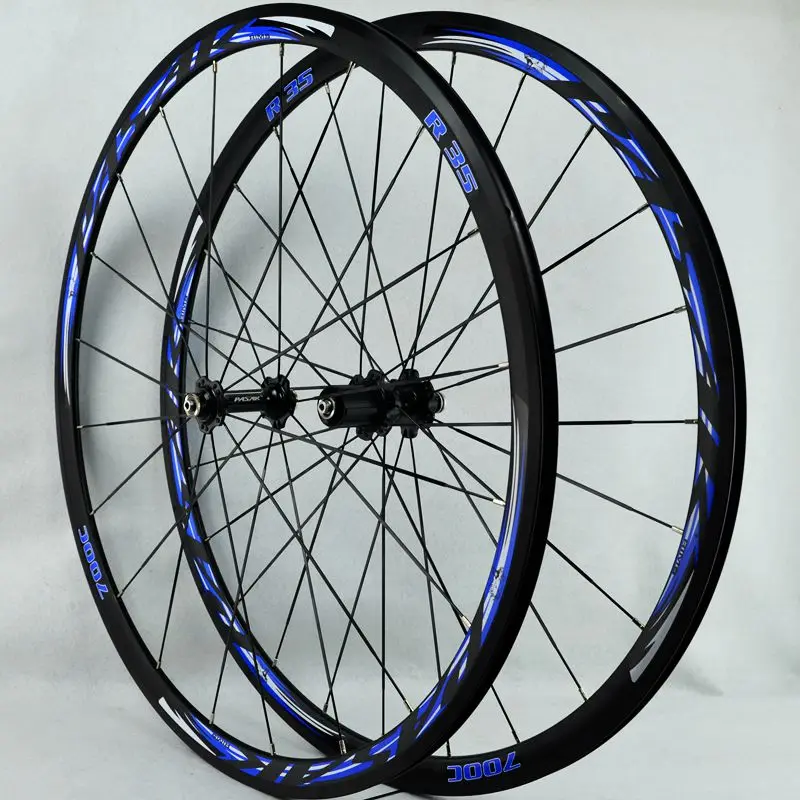 PASAK Bearing R35 Road Bike Wheel Set 700C Wheels Bicycle Wheelset 11 Speed Flat Spokes C / V Brake