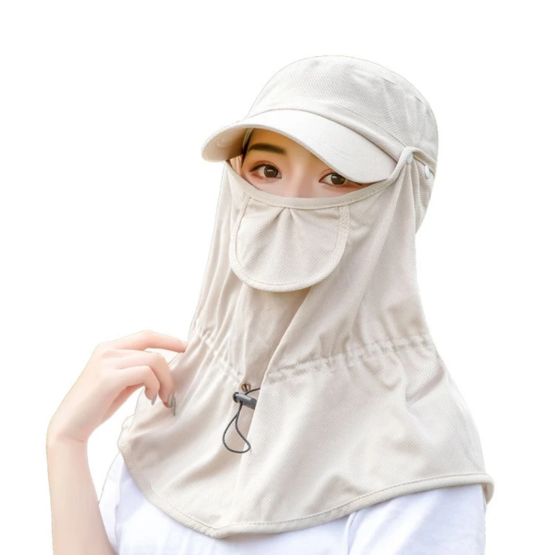 Outdoor Sports Hiking Visor Hat UV Protection Face Neck Cover Fishing Sun Protect Cap outdoor Protective Lady Hood Shawl Set |