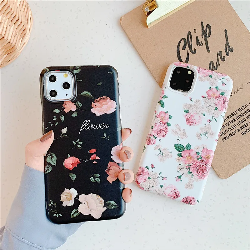 Remazy винтажный цветочный чехол для телефона iPhone 6 6s XS MAX 11 Pro XR X 7 8 Plus девушка цветной