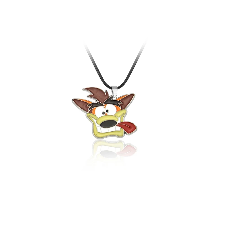 Crash Bandicoot игра брелок для мужчин женщин Косплей собака брелок мужской Аниме ювелирный ключ держатели подвеска фигурка игрушки сувенирный подарок - Цвет: BLACK PEARL
