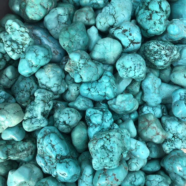 Szabálytalan Véletlenszerű Alak Durva Természetes Türkiz Drágakő Meditáció Reiki Kövek Feng Shui Energia Díszek Otthoni Szerencsés Ajándékokhoz - Image 3